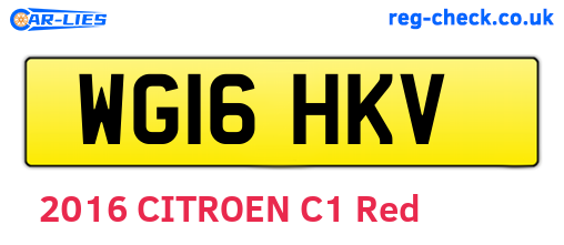 WG16HKV are the vehicle registration plates.
