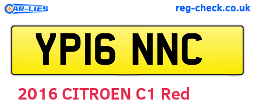 YP16NNC are the vehicle registration plates.