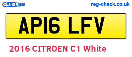 AP16LFV are the vehicle registration plates.