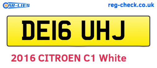 DE16UHJ are the vehicle registration plates.