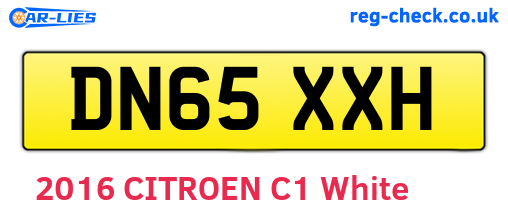 DN65XXH are the vehicle registration plates.