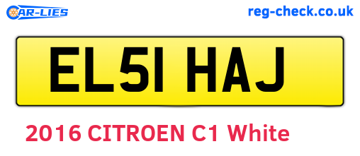 EL51HAJ are the vehicle registration plates.