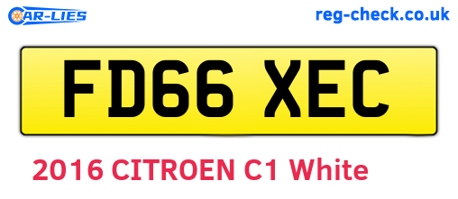 FD66XEC are the vehicle registration plates.