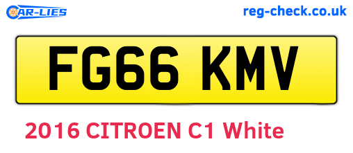FG66KMV are the vehicle registration plates.
