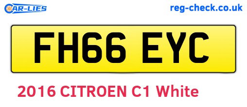 FH66EYC are the vehicle registration plates.