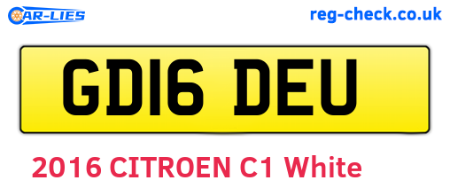 GD16DEU are the vehicle registration plates.