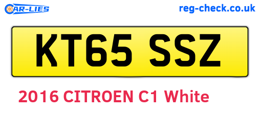 KT65SSZ are the vehicle registration plates.
