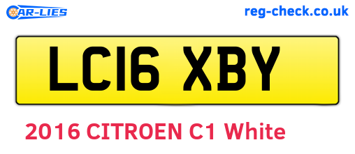 LC16XBY are the vehicle registration plates.