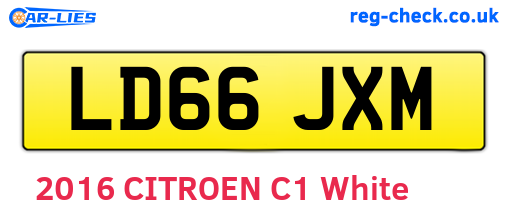LD66JXM are the vehicle registration plates.