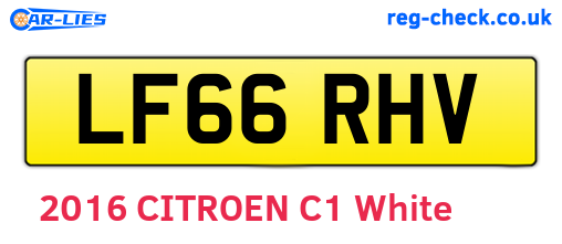 LF66RHV are the vehicle registration plates.