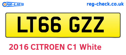 LT66GZZ are the vehicle registration plates.