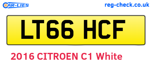 LT66HCF are the vehicle registration plates.