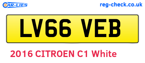 LV66VEB are the vehicle registration plates.