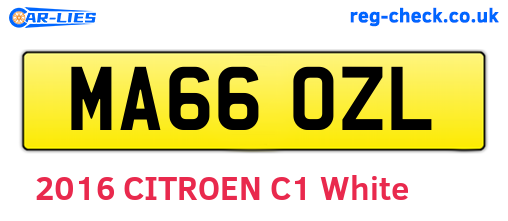MA66OZL are the vehicle registration plates.