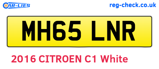 MH65LNR are the vehicle registration plates.
