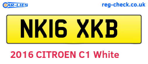 NK16XKB are the vehicle registration plates.