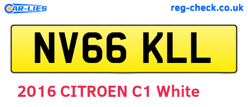NV66KLL are the vehicle registration plates.