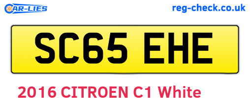 SC65EHE are the vehicle registration plates.