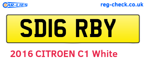 SD16RBY are the vehicle registration plates.