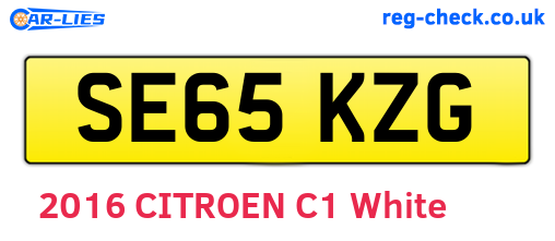 SE65KZG are the vehicle registration plates.