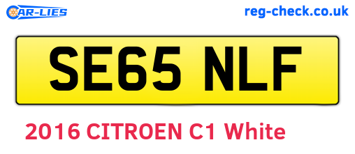 SE65NLF are the vehicle registration plates.