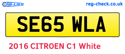 SE65WLA are the vehicle registration plates.