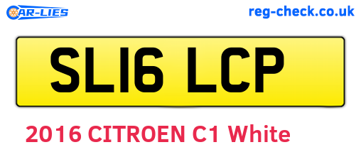 SL16LCP are the vehicle registration plates.