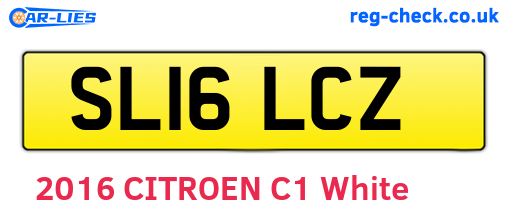 SL16LCZ are the vehicle registration plates.