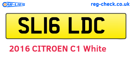 SL16LDC are the vehicle registration plates.