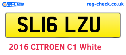 SL16LZU are the vehicle registration plates.