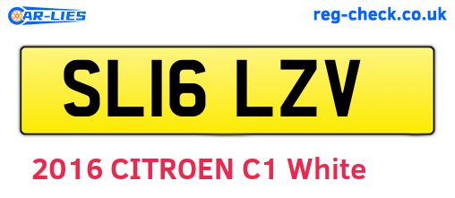 SL16LZV are the vehicle registration plates.
