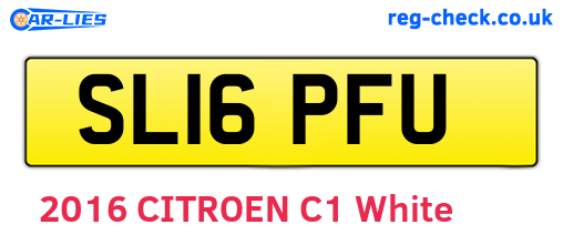 SL16PFU are the vehicle registration plates.