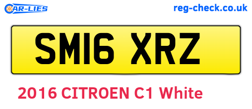 SM16XRZ are the vehicle registration plates.