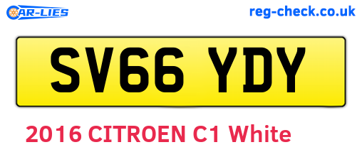 SV66YDY are the vehicle registration plates.