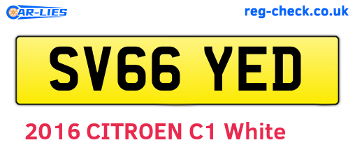 SV66YED are the vehicle registration plates.