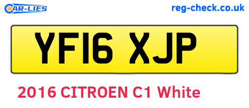 YF16XJP are the vehicle registration plates.