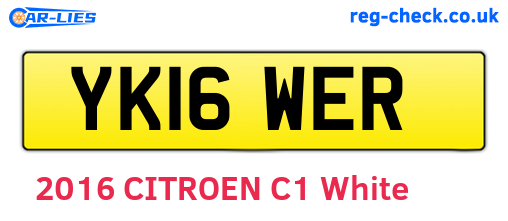 YK16WER are the vehicle registration plates.