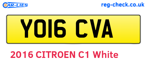 YO16CVA are the vehicle registration plates.