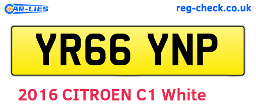 YR66YNP are the vehicle registration plates.