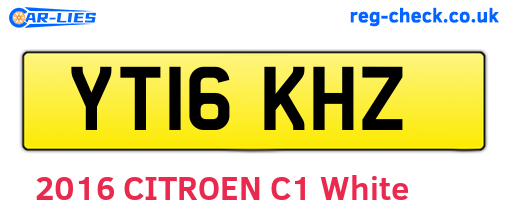 YT16KHZ are the vehicle registration plates.