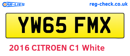 YW65FMX are the vehicle registration plates.