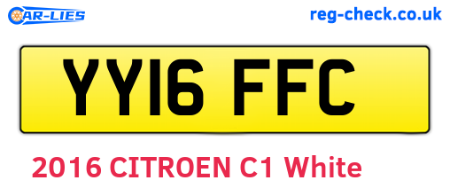 YY16FFC are the vehicle registration plates.