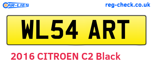 WL54ART are the vehicle registration plates.