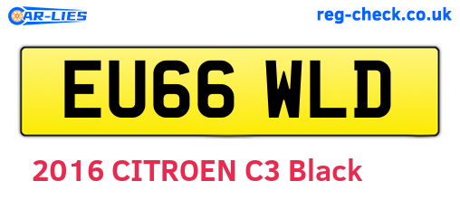 EU66WLD are the vehicle registration plates.