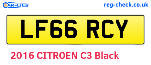 LF66RCY are the vehicle registration plates.