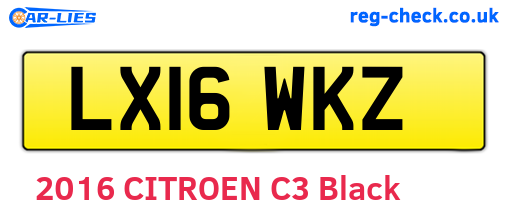 LX16WKZ are the vehicle registration plates.