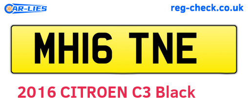 MH16TNE are the vehicle registration plates.