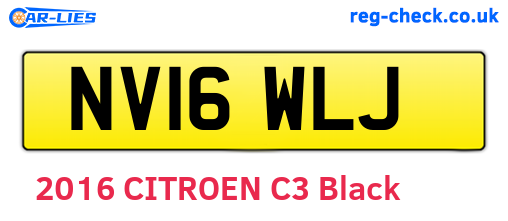 NV16WLJ are the vehicle registration plates.