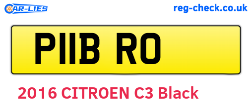 P11BRO are the vehicle registration plates.