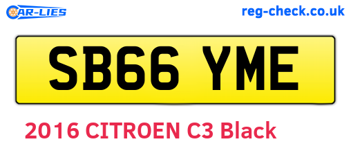 SB66YME are the vehicle registration plates.